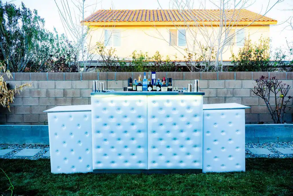 Extended Luxurious White Bar by Party Shakers