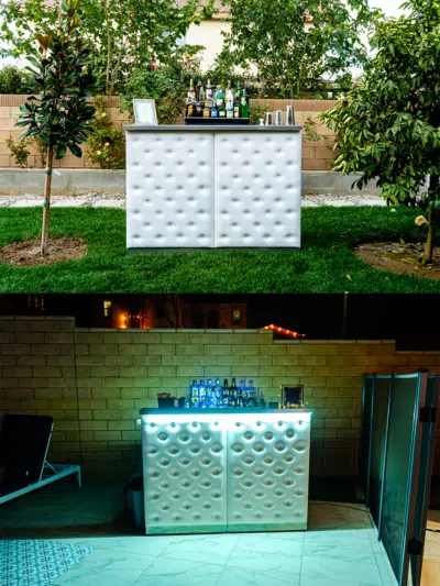 LUXURIOUS WHITE BAR | Party Shaker bar rental services