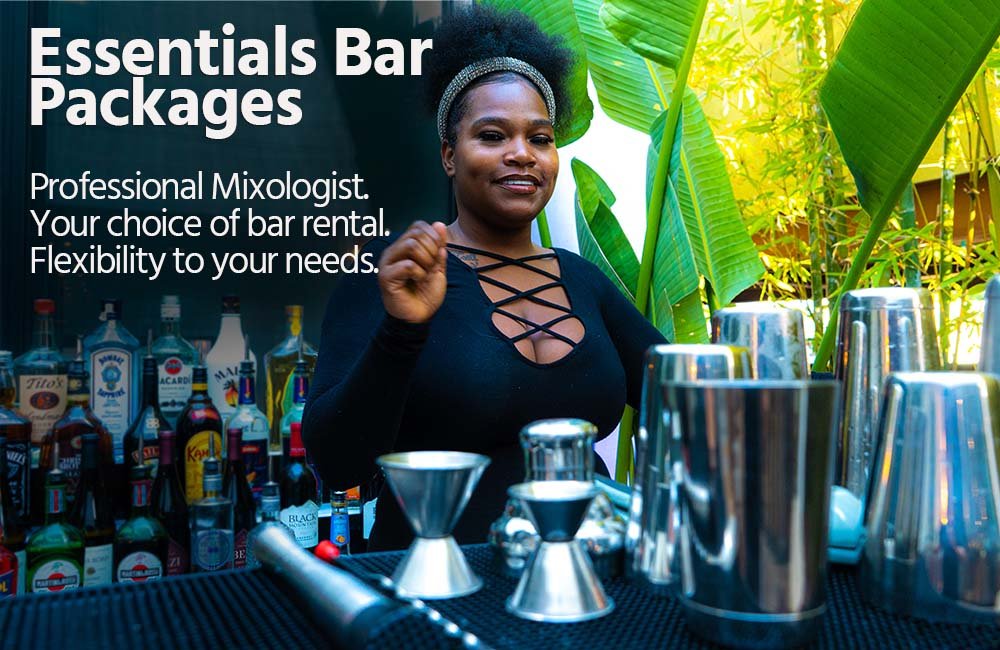 Essentials bar packages | You get the booze, we get the rest for your bar | Los Angeles, CA | Party Shakers
